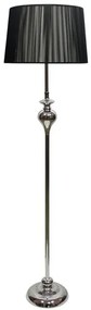 Czarna lampa stojąca z dekoracyjną stalową podstawą - 3X V165 P5-R58