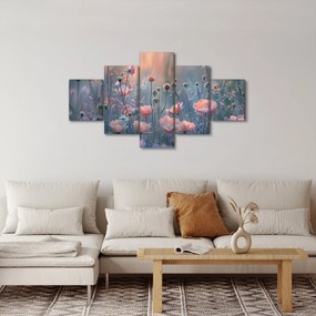Obraz - Kwiaty w pastelowych kolorach (125x70 cm)