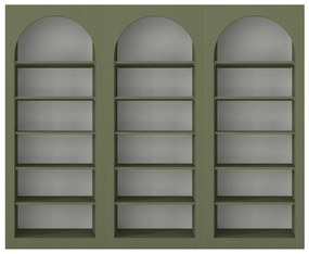 Zestaw 3 regałów z 6 przegródkami - Khaki - CYMORA