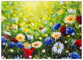 Obraz dzikich kwiatów (70x50 cm)