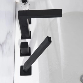 Bateria wannowa 4-otworowa 6081B dwuuchwytowa czarna