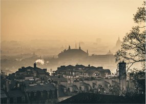 Obraz - Miasto pod mgłą (70x50 cm)