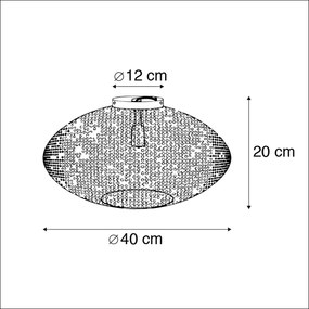 Inteligentna lampa sufitowa czarno-złota 40 cm z Wifi G95 - RadianceKolonialny Oswietlenie wewnetrzne