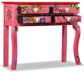 Różowa konsola z szufladami T9-W42