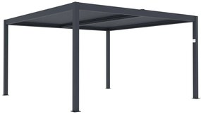 Pergola bioklimatyczna wolnostojąca elektryczna z antracytowego aluminium z otwieranym dachem 15,6 m² - AMADORA