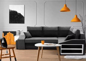 Narożnik Martim półka pufy z funkcją spania 200x140 cm – lewy/prawy, pojemnik na pościel, mikrofaza, pianka lub bonell