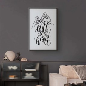 Plakat All My Heart 21x30 cm z ramą czarną bez marginesu ARTGEIST B