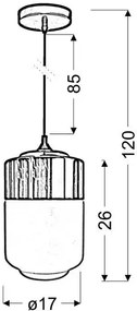 Nowoczesna chromowana lampa wisząca - D155-Bervox