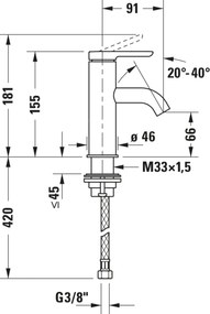 Duravit C.1 Einhebel-Waschtischmischer S