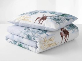 PrzytulneMieszkanie.pl PrzytulneMieszkanie.pl Pościel z mikrosatyny DEER SEASON białe + poszewka na poduszkę 45 x 45 cm gratis Rozmiar pościeli: 70 x 90 cm | 140 x 200 cm