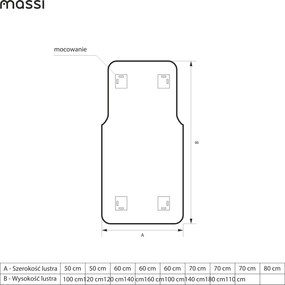 Lustro o nieregularnym kształcie oszlifowane z podświetleniem LED ROUND DECOR  | Różne rozmiary | Różne kolory