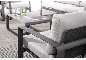 Szara aluminiowa sofa ogrodowa Merrigan – Bizzotto