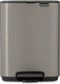 Szary stalowy kosz na śmieci z pedałem 4 l Bo – Brabantia