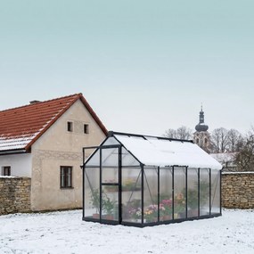 Szklarnia 210 x 183 x 360 cm, wzmocniona konstrukcja, poliwęglan 6 mm