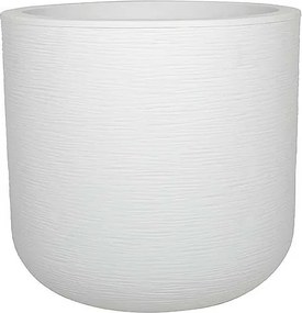 Okrągły plastikowy doniczka Graphit Up w kolorze białym z efektem bielenia - Ø 40 cm