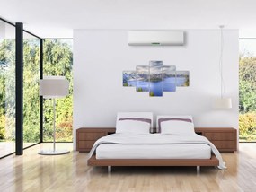 Obraz górskiego jeziora (125x70 cm)