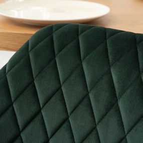 Krzesło Tapicerowane SHANE Zielone Nowoczesne Loft