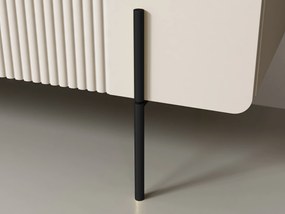 Stolik kawowy z szufladami Malmi 100 cm - kaszmir / czarne nóżki