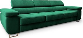 Masseno Sofa MOSINE z funkcją spania, Rozkładana sofa - Zielony, MONOLITH 37