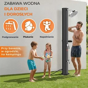 Prysznic solarny z pokrywą HAVANA, 35 l, czarny Casaria