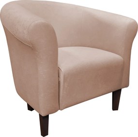 Fotel Milo tkanina Mikrofaza stylowy fotel do salonu i sypialni : Kolor nogi - Venge, Kolor tkaniny - 2 MIKROFAZA, Wysokość nogi - 15 cm