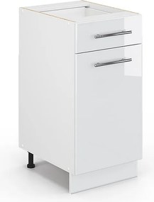 Szafka dolna do kuchni biały wysoki połysk 40x51.6x82 fame-line