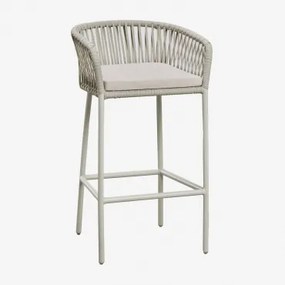 Wysoki Stołek Z Podłokietnikami Z Plecionej Liny Arhiza Awokado & ↑75 Cm - Sklum