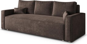 Masseno Sofa MENI z funkcją spania i pojemnikiem na pościel, Rozkładana sofa - Brązowy, LUMO 40