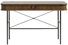 Biurko w dekorze dębu 60x120 cm Nola – Unique Furniture