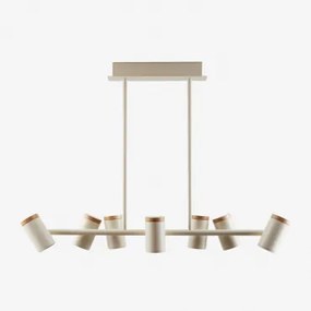 Lampa Sufitowa Kierunkowa Z 7 Punktami Świetlnymi Z Żelaza Amaranto Kremowa Tapioca - Sklum