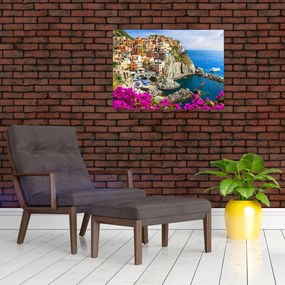 Obraz na szkle - Włoska wioska Manarola (70x50 cm)
