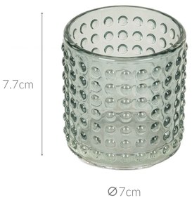 Świecznik z wypukłym wzorem ARTY, Ø 7 cm