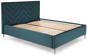 Ciemnozielony pikowany zagłówek do łóżka K2-Z45