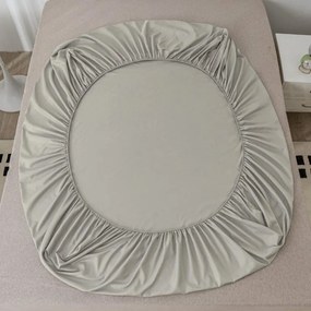 PrzytulneMieszkanie.pl Prześcieradło z mikrofibry MICROVELLE jasnoszare 90x200 cm