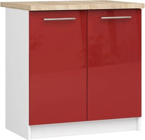 Szafka kuchenna dolna w kolorze czerwonym D8-E82