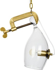 Oryginalna lampa wisząca ze szklanym kloszem Vice