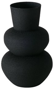 Czarny wazon metalowy MAYNAR, 17 cm