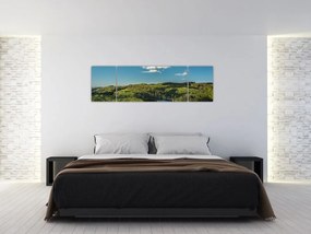 Obraz - Jezioro w lesie (170x50 cm)