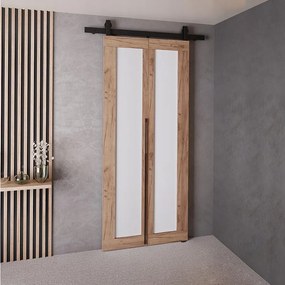 Drzwi Przesuwne QUDIO M1 Dąb Craft Złoty + Biały 70