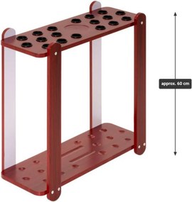 Stojak na kije bilardowe, 60 x 60 x 25 cm, brązowy