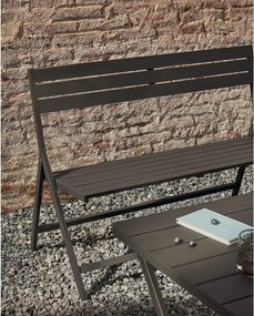 Czarna metalowa ławka ogrodowa Torreta – Kave Home