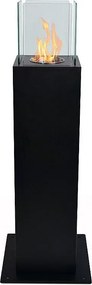 Capri 70 Czarny kominek ogrodowy na bioetanol