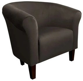 Fotel DRAWA 1 VELVET brązowy powstawowy ATOS