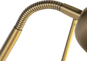 Brązowa lampa podłogowa z lampką do czytania z diodą LED i ściemniaczem - Diva 2