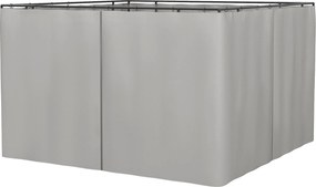 Outsunny Zasłona Zastępcza do Pawilonu 4 szt Beżowy do Pawilonu 3x3m 302x205cm | Aosom PL