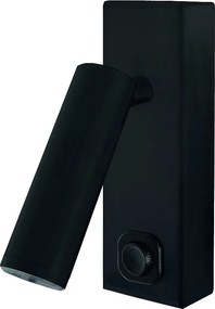 Kinkiet TOSACANA o nowoczesnym i wszechstronnym stylu - Wysoko?? 14 cm - 3W SMD LED - 200 lm i 3k - 90° i 180° - w??czanie i wy??czanie - IP20 - stal i czer?