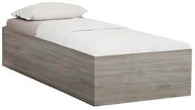 Łóżko BELLA 90x200 cm, dąb truflowy Stelaż: Ze stelażem listwowym elastycznym, Materac: Materac Somnia 18 cm