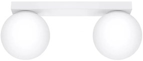 Biała lampa sufitowa z podwójnym kloszem - A164 E7-S81