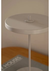 Jasnoszara metalowa lampa stołowa LED z metalowym kloszem (wysokość 31 cm) Asteria Move – UMAGE