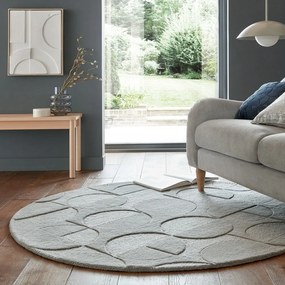 Szary okrągły dywan wełniany ø 160 cm Gigi – Flair Rugs